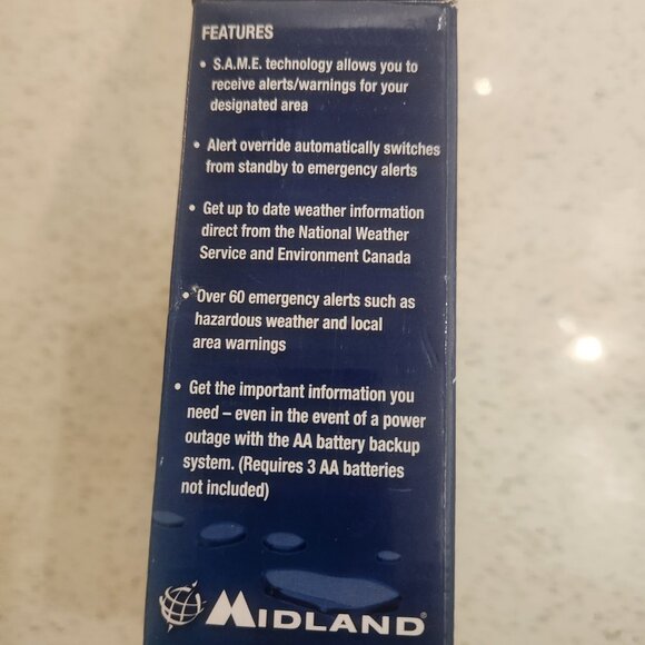 MIDLAND Emergency Weather Radio - NEW - Open Box - Picture 5 of 11